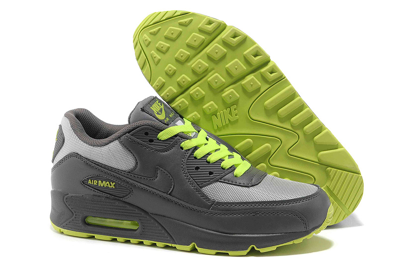 Nike Air Max Shoes Womens Dark Grey/Gray/Fluorescent Green Onlin